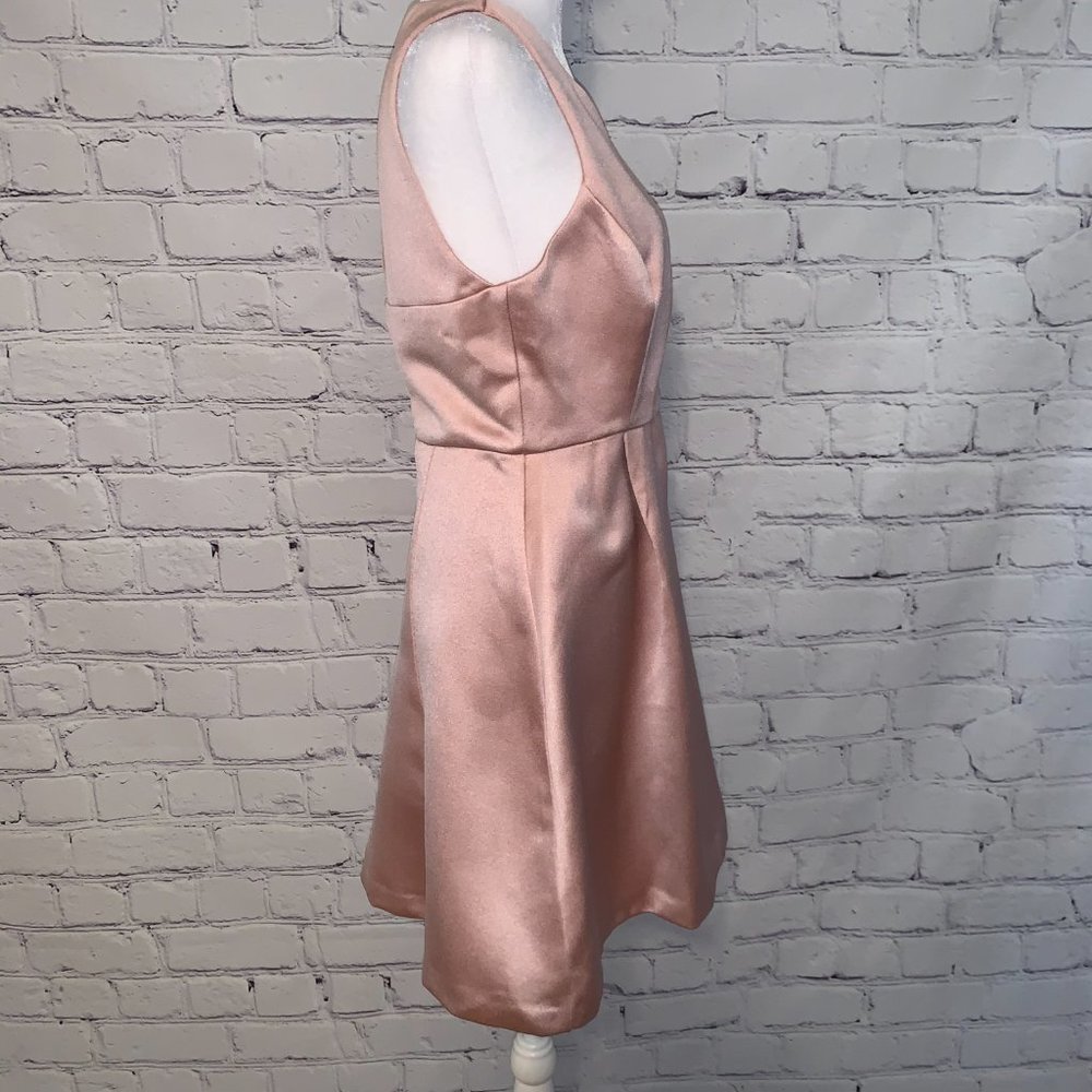 NWT BCBGENERATION Metallic Rose Flare Dress - Picture 4 of 7